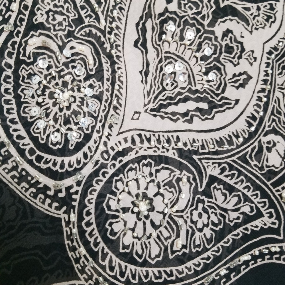 Vintage Petite Alex Evenings Paisley Dress 10P - Picture 3 of 5